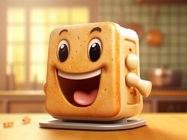 ícone de pão de desenho animado