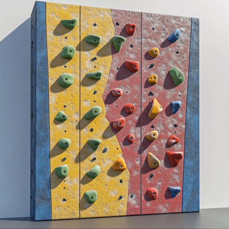 Foto ícone de parede de escalada 3d ilustração de estrutura vertical de escalada em rocha logotipo
