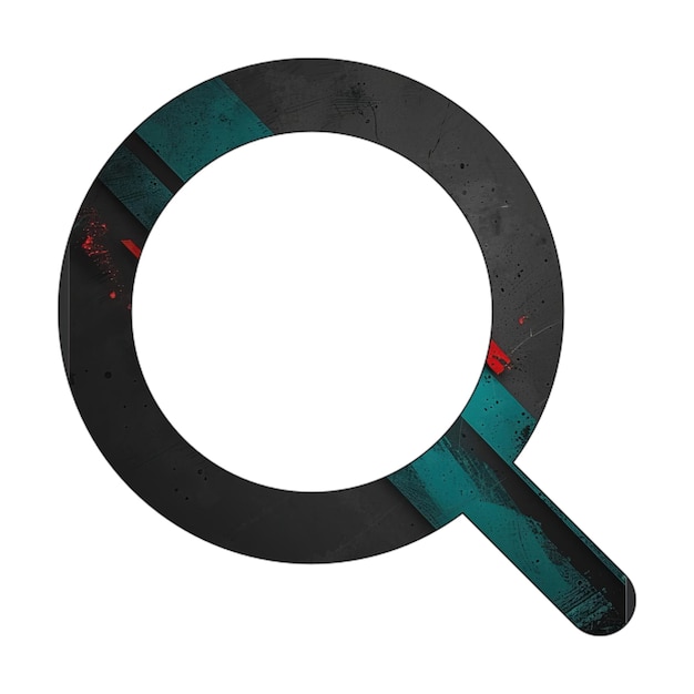 ícone de pesquisa diagonal preto verde vermelho