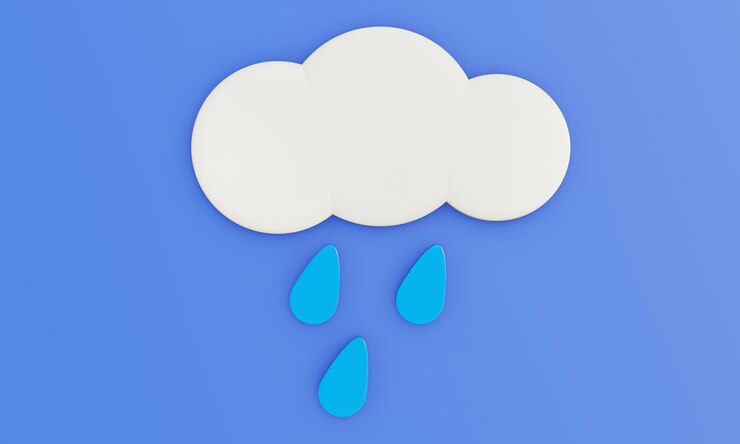 Foto ícone de previsão do tempo chuva ilustração 3d