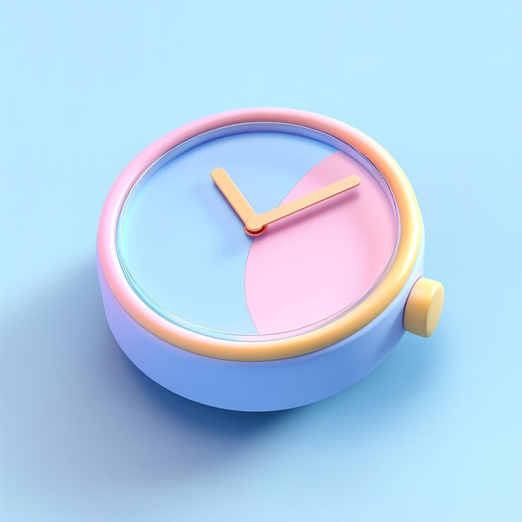 Foto ícone de relógio 3d atemporal e elegante logotipo de ilustração de relógio