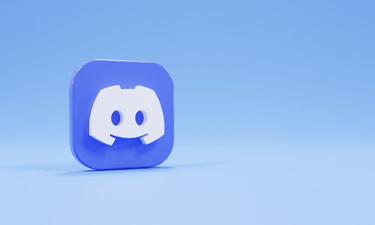 Ícone de renderização 3D logo discórdia realista