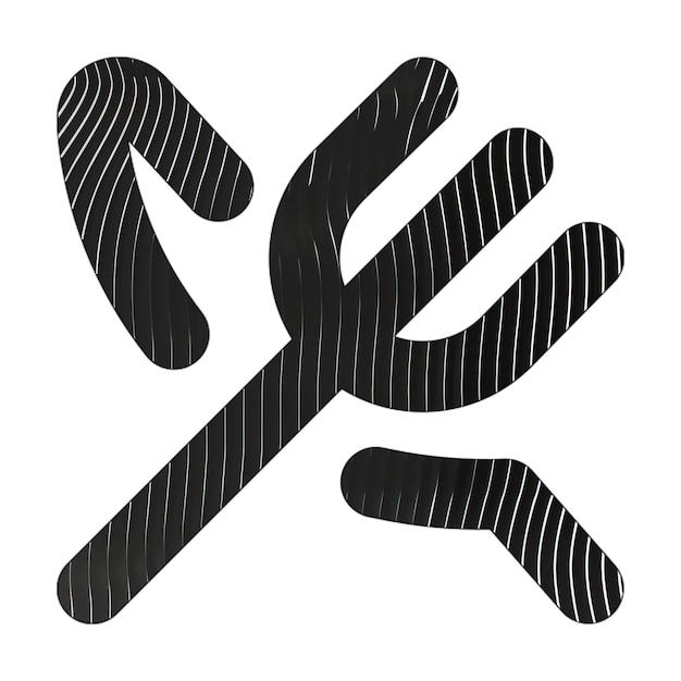 ícone de restaurante linhas pretas e brancas textura