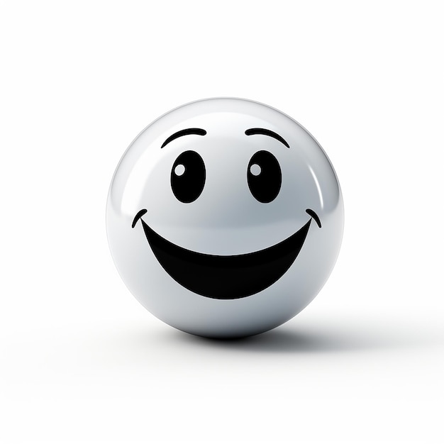 ícone de sorriso em um fundo branco simples
