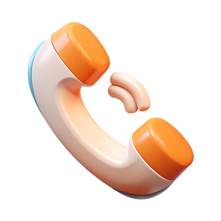 Foto ícone de telefone de desenho animado 3d