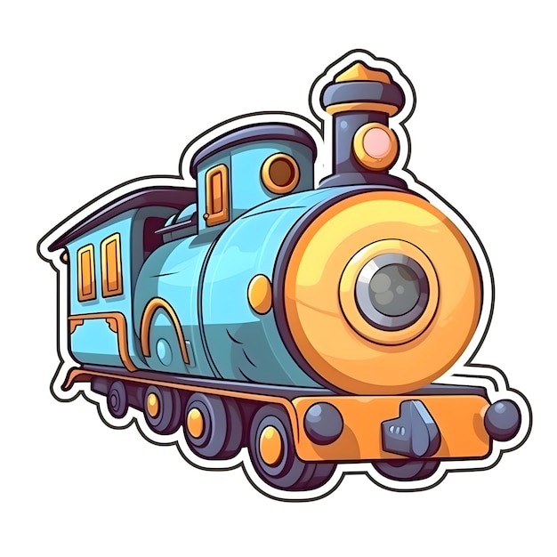 Foto Ícone de trem dos desenhos animados desenho do ícone de vetor de trem dos desenhos animados para web design