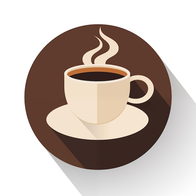 Ícone de xícara de café Desenho plano