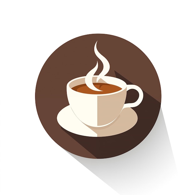 Ícone de xícara de café Desenho plano