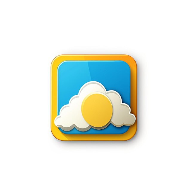 Foto Ícone do aplicativo meteorológico android generative ai