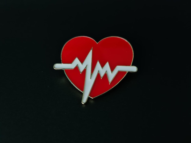 Foto Ícone do coração do paciente do eletrocardiograma
