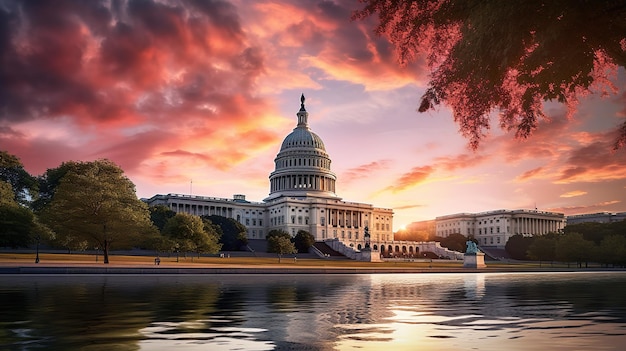 Foto Ícone do edifício do capitólio dos estados unidos em washington dc isolado em fundo branco