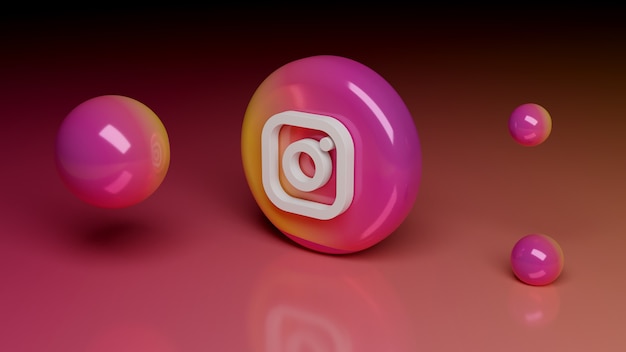 Ícone do instagram 3d