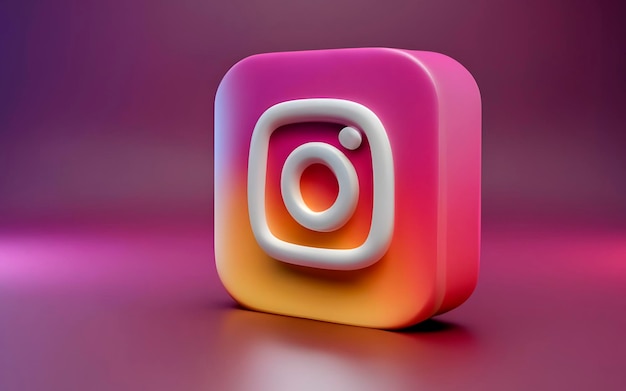 Ícone do instagram 3d