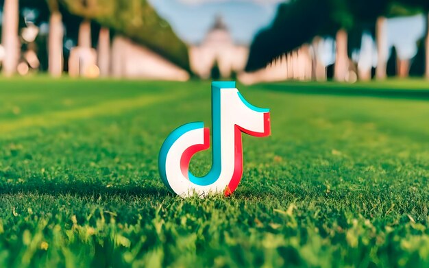 Foto Ícone do logotipo 3d do tiktok