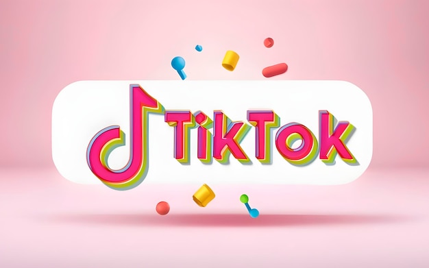 Foto Ícone do logotipo 3d do tiktok