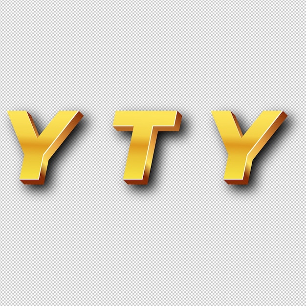 Foto Ícone do logotipo yty gold com fundo branco isolado e transparente