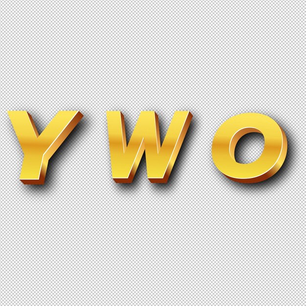 Foto Ícone do logotipo ywo gold com fundo branco isolado e transparente