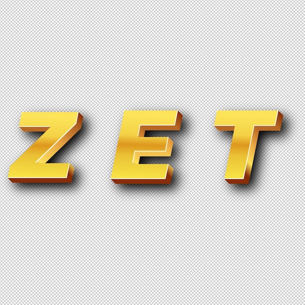 Foto Ícone do logotipo zet gold com fundo branco isolado e transparente