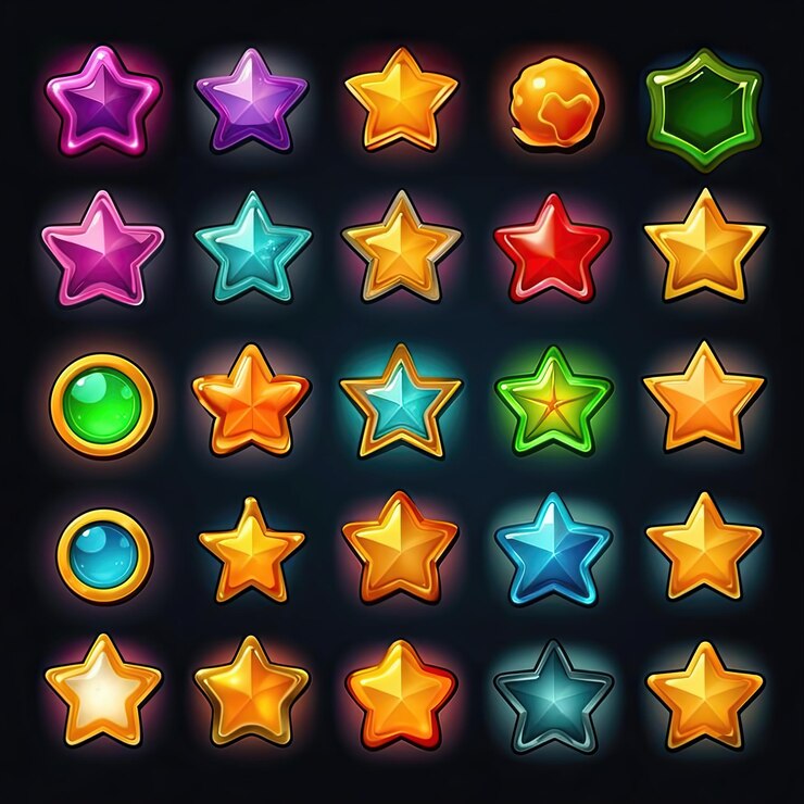 Foto ícone estrela jogo ai elemento gerado interface gui taxa de bônus dourado ícone estrela jogo ilustração