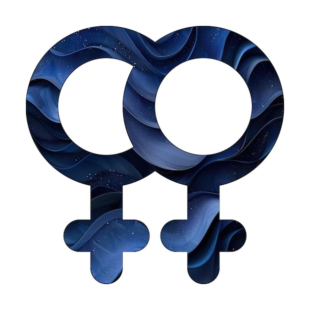 ícone foto casal feminino desenho de estilo de fundo de gradiente azul