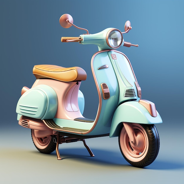 ícone vespa isolado ilustração de renderização 3d