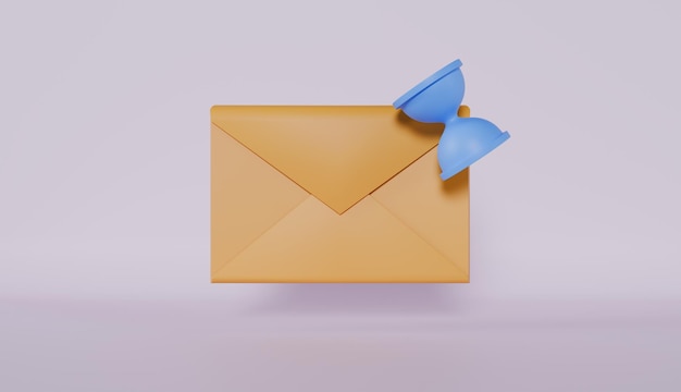 Ícone vetorial de um envelope em branco com uma letra no interior que representa a comunicação por correio