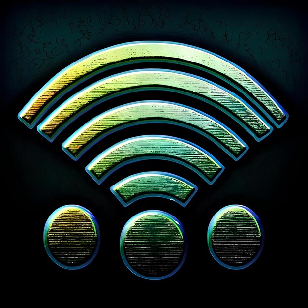 Ícone WiFi elegante e colorido para criações e projetos