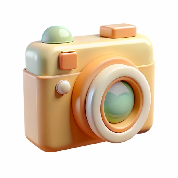 Icones de cámaras 3D coloridas para temas de fotografía