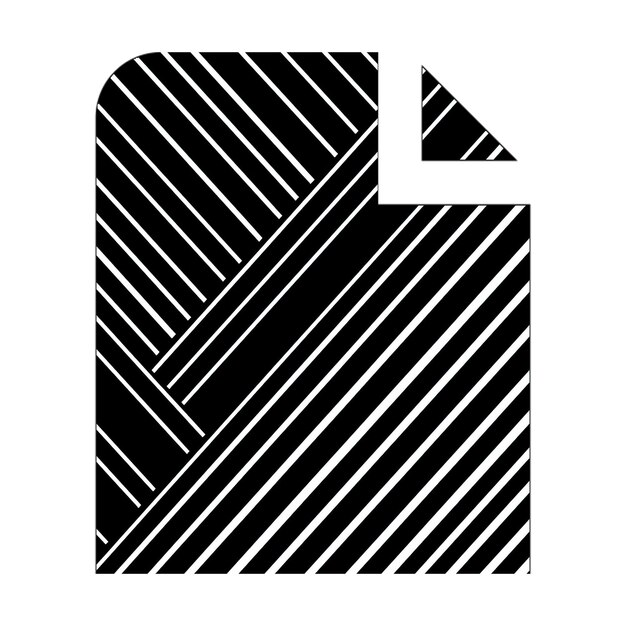 ícones de arquivo de foto ícone de linhas diagonais brancas e pretas