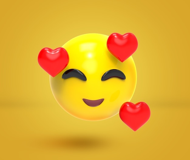 Ícones de emoji de ilustração 3d