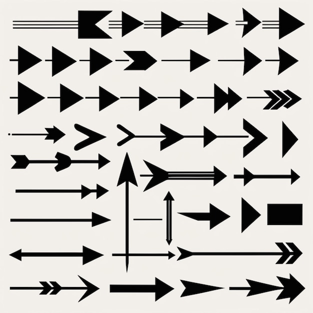 Foto Ícones de flecha preta interface para trás para a frente esquerda direita para cima e para baixo símbolos de direção web