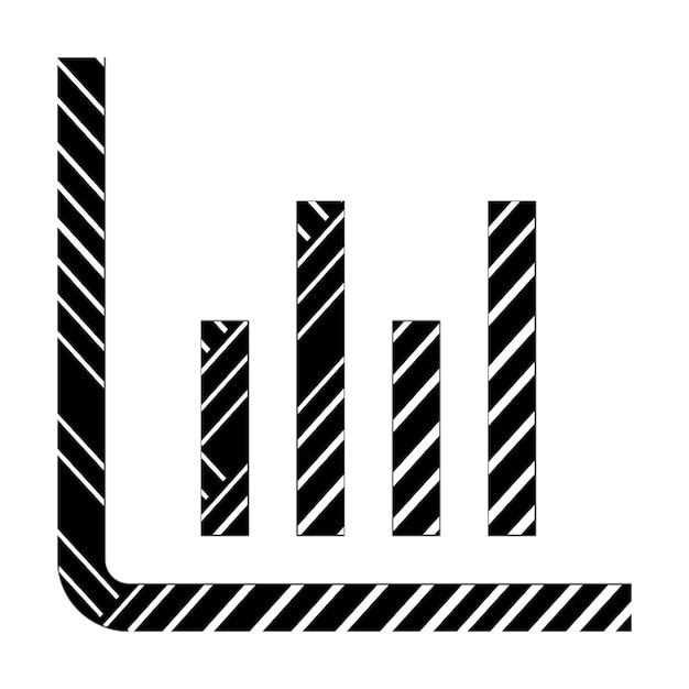 Foto Ícones de foto estatísticas ícone linhas diagonais brancas e pretas