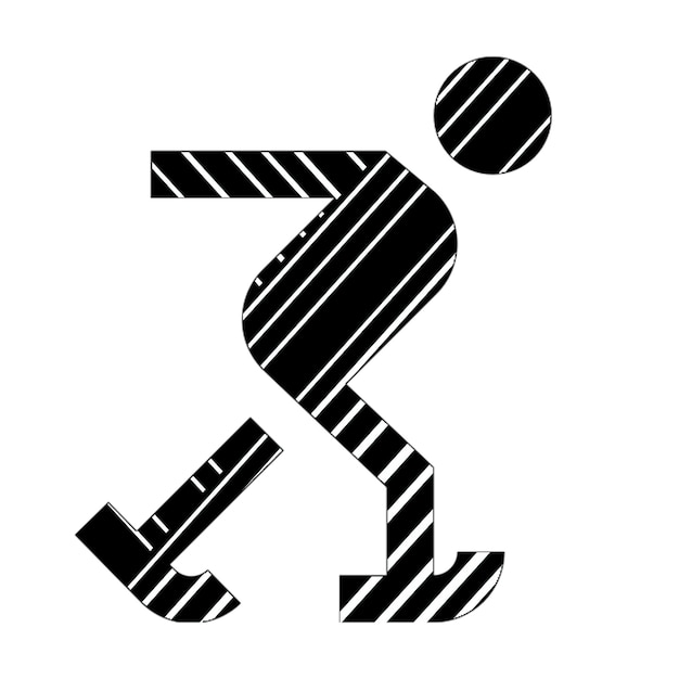 ícones de foto ícone de patinação linhas diagonais pretas e brancas