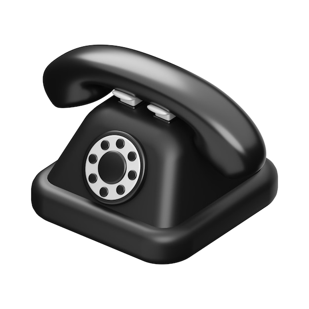 Foto iconha de chamada 3d de telefone antigo iconha 3d de chamada final iconha vector de ilustração 3d 21