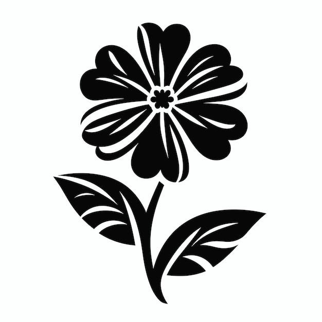 Foto iconha de flor bonita ilustração simples de bela ícone vetorial de flor para design web