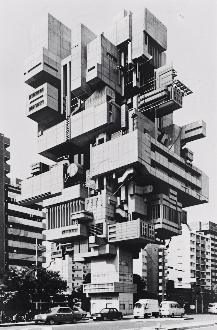 Foto el icónico edificio de la torre capsular