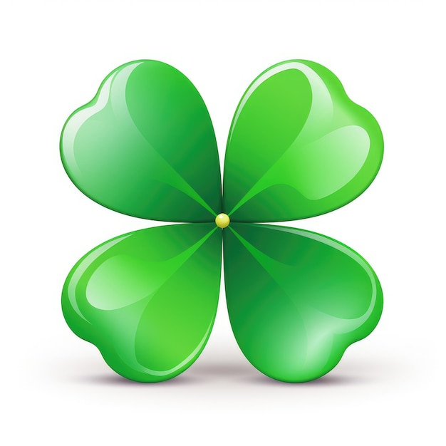 Foto icônico fourleaf clover um símbolo de sorte irlandesa e st patrick's day ia generativa