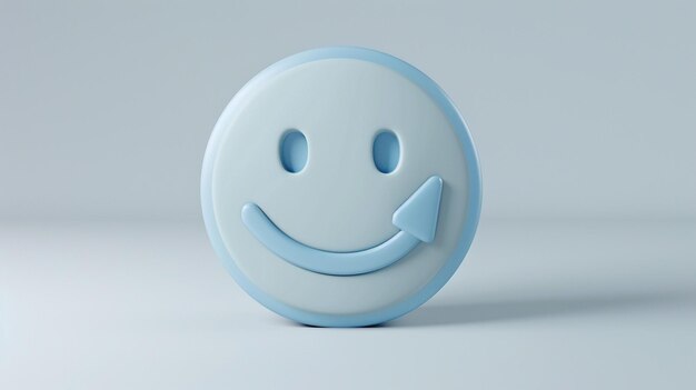 Icono 3D de un botón de aplicación azul con un símbolo de red blanco