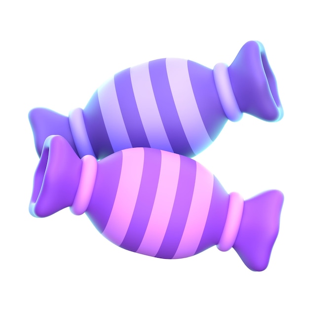 icono 3d caramelos ilustración 3d elemento renderización 3d elementos gráficos diseño