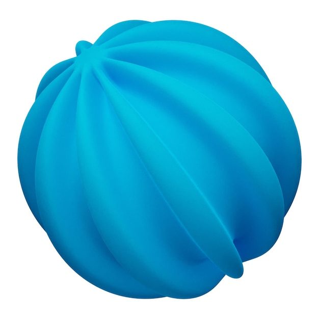icono 3D de forma abstracta de bola aislado en el fondo blanco