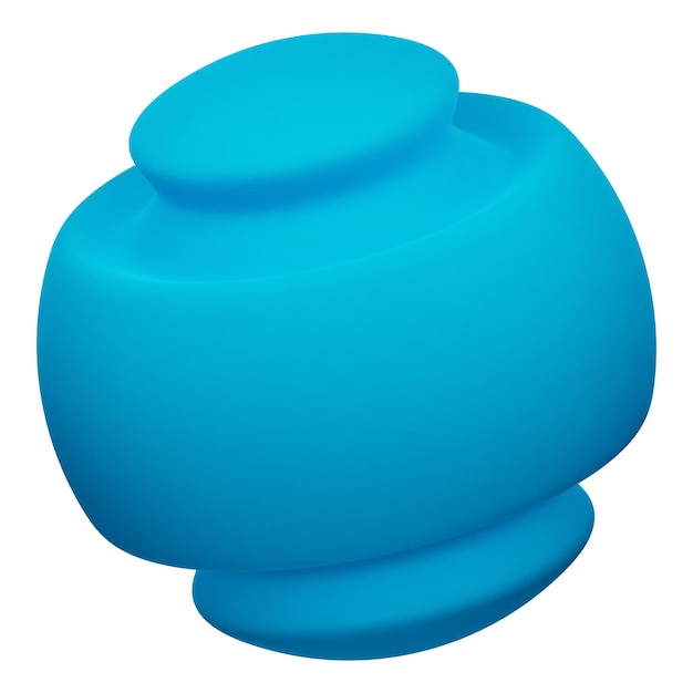 icono 3D de forma abstracta de bola aislado en el fondo blanco