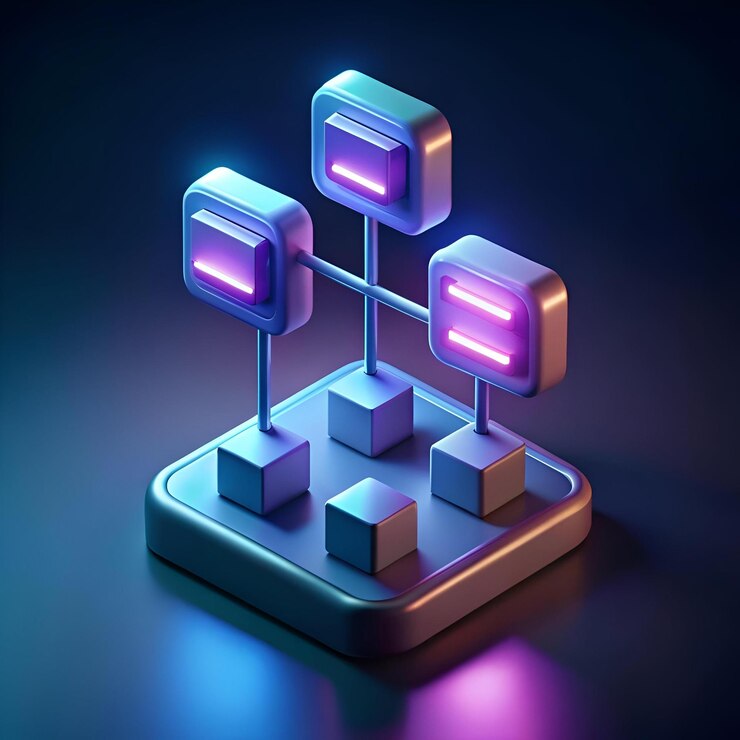 Foto un icono 3d futurista y moderno de un mapa del sitio perfecto para el diseño web uiux y presentaciones