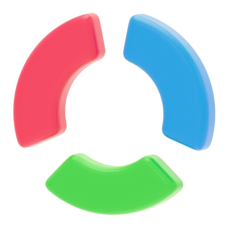 Foto icono 3d de gráfico circular de colores