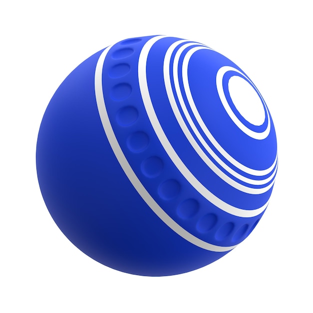 Icono 3d ilustración de bola de césped con un fondo blanco.