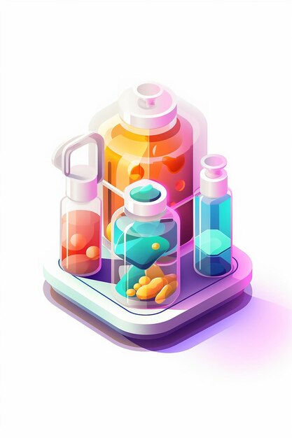 Foto icono 3d de la industria médica