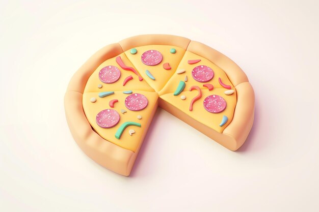 Foto el icono 3d de la pizza