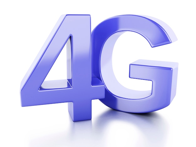 Icono 4G. concepto de tecnología de comunicación inalámbrica