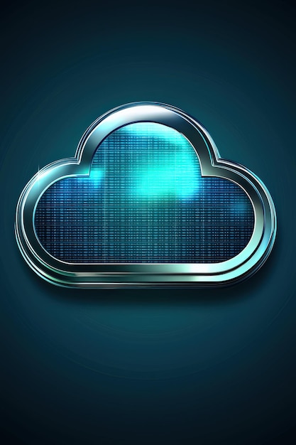 Icono de almacenamiento en la nube seguro con fondo de código binario