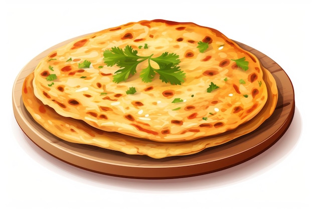 El icono de Aloo Paratha en un fondo blanco