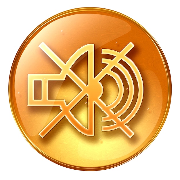 icono de altavoz apagado amarillo
